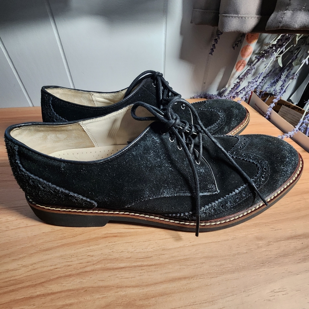 Cole Haan Nike Air Men's Black Suede Dress Shoes Size 11.5m